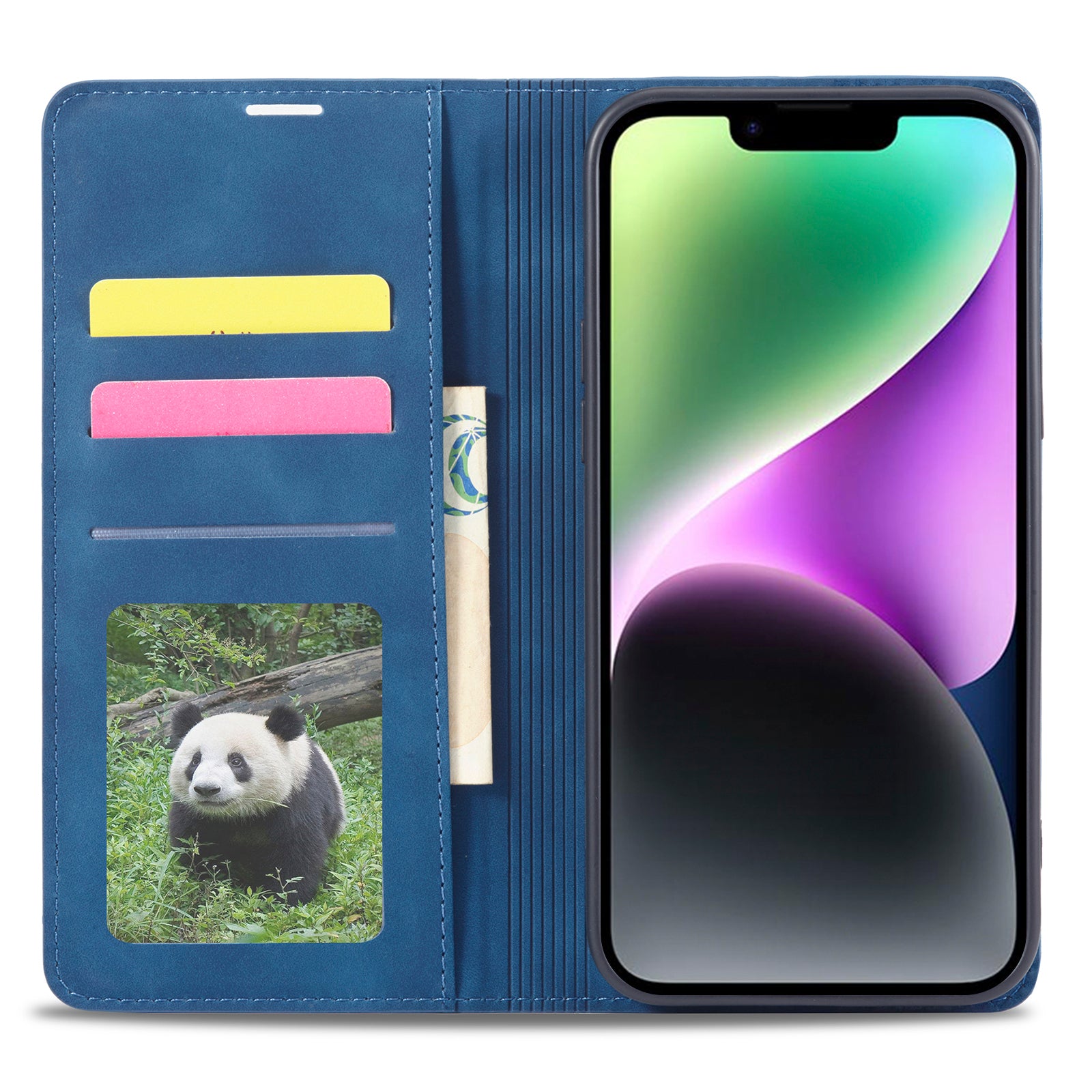 FORWENW Fantasy Series Phone Cover for iPhone 14 Plus Skin-friendly Leather Anti-scratch Cell Phone Cover with Stand Wallet FORWENW Fantasy Series Phone Cover for iPhone 14 Plus Skin-friendly Leather Anti-scratch Cell Phone Cover with Stand Wallet